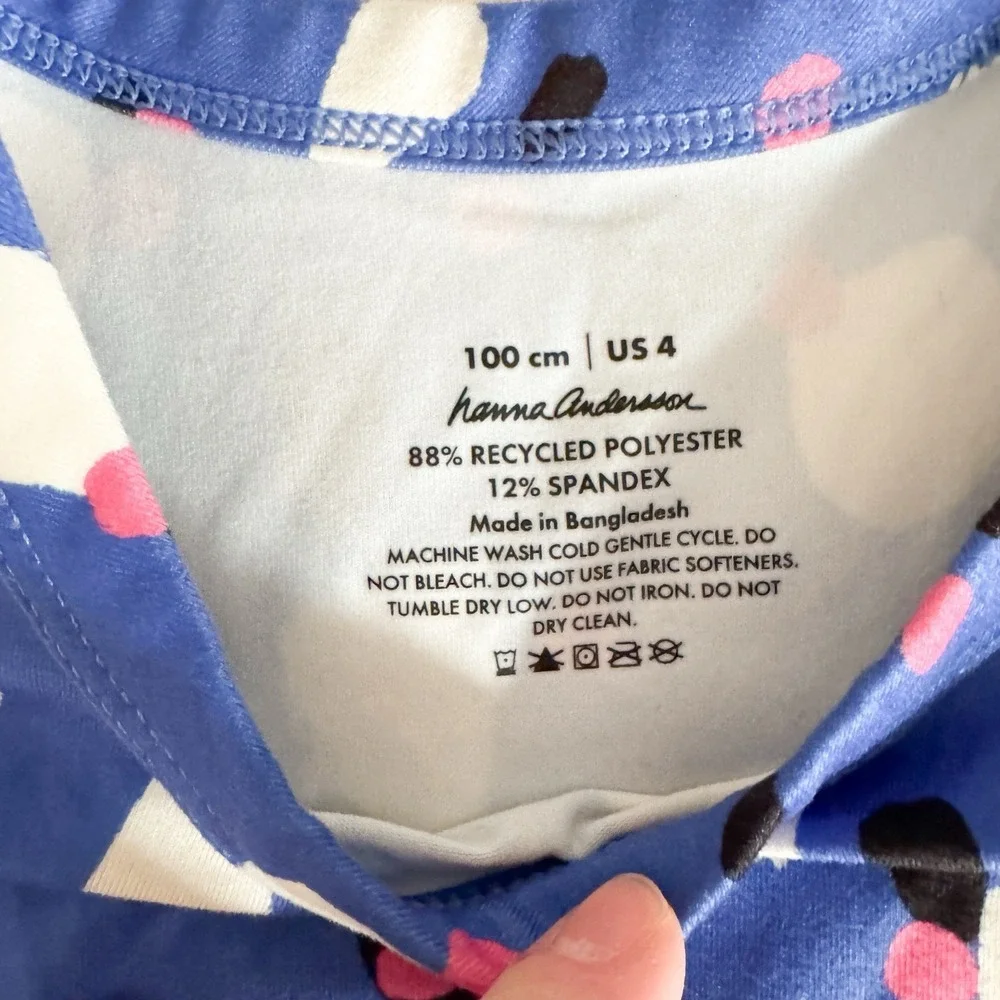 Hanna Andersson‎ Girls Active MadeForSun UV Dress Drop Waist Size 4 100